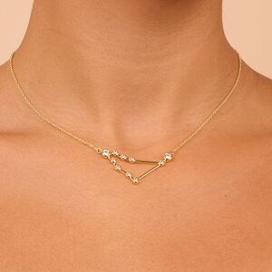 Capricorn 14K Gold Plated Cubic Zirconia Necklace New On Card